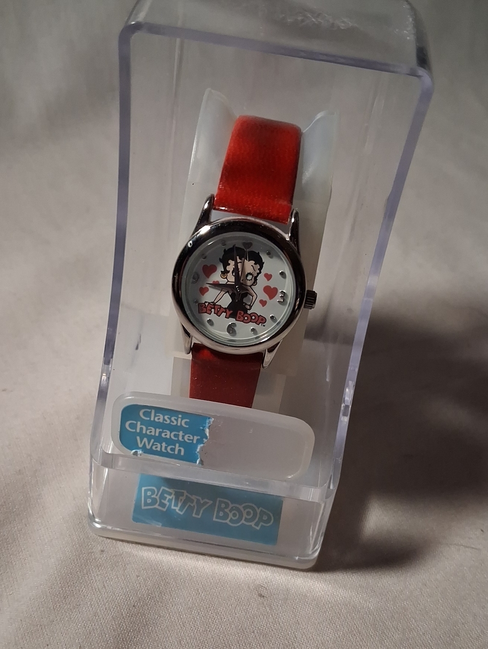 Betty Boop Red Strap Heart Dial Watch NEW In Unopened Case Armitron Watch